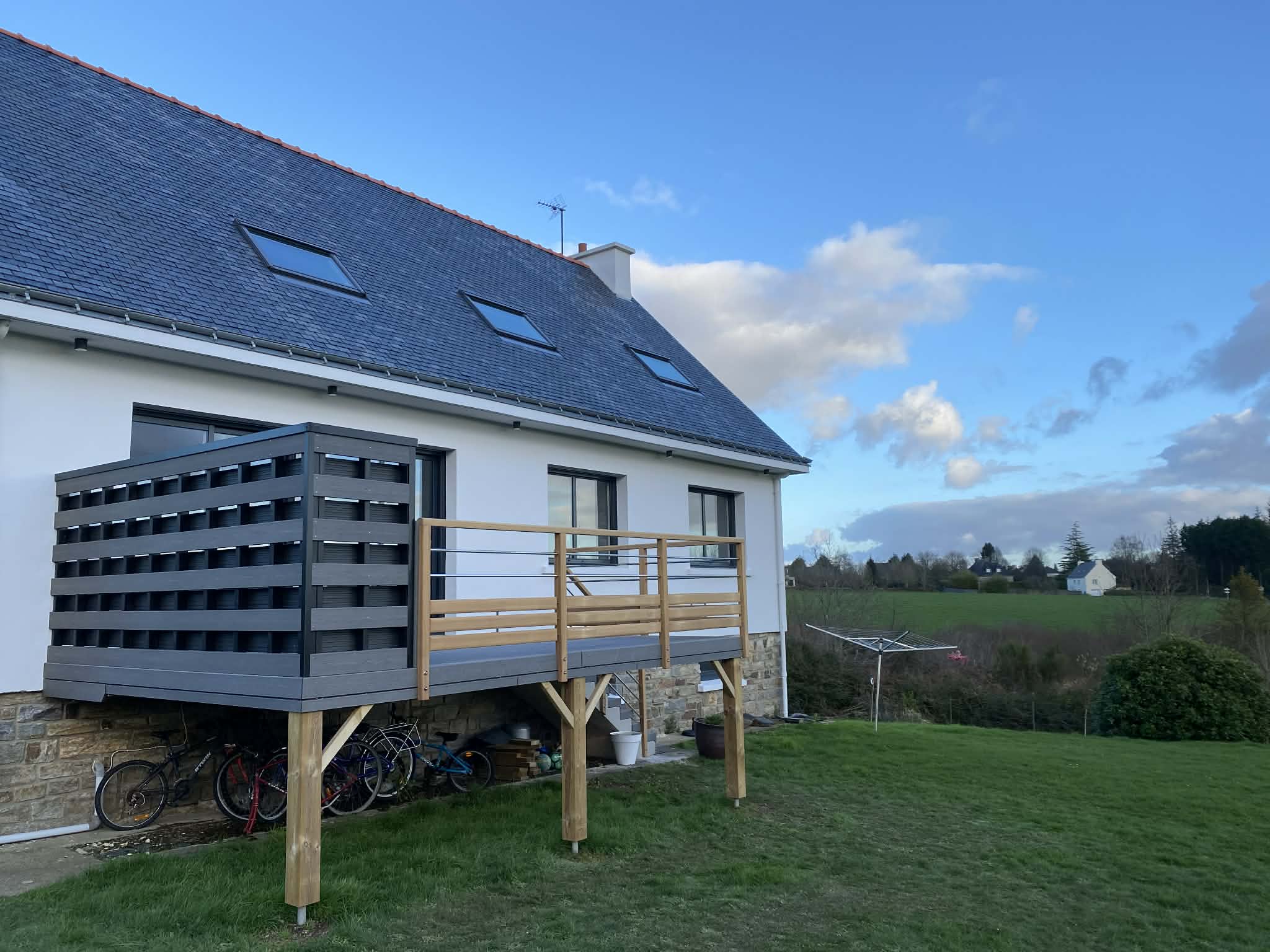 Terrasse bois - détail garde-corps