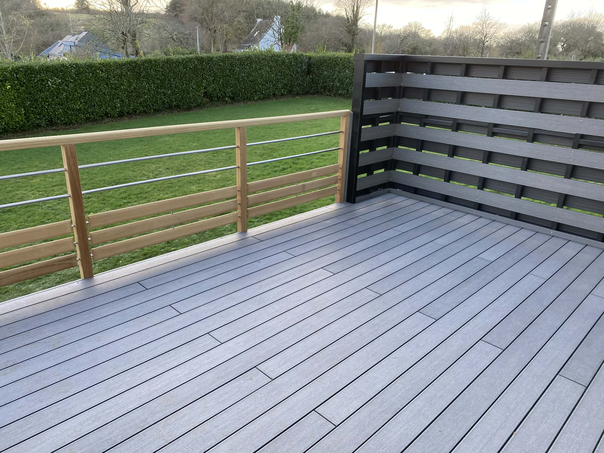 Terrasse bois - détail lames et finition